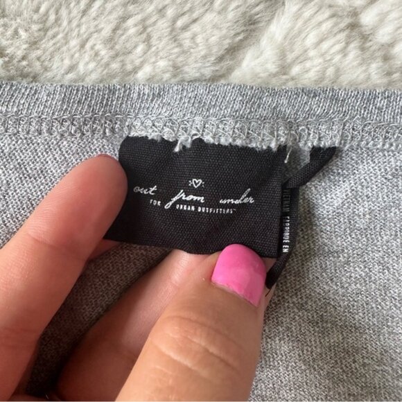 Urban Outfitters X Out From Under | Gray Knotted Tunic Top | Size Medium - Picture 8 of 14